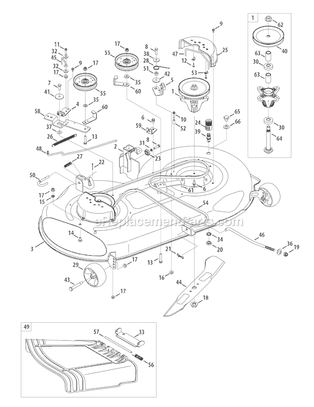 Troy-Bilt 13WX79KT066 (Horse) (2010) Lawn Tractor Page E Diagram