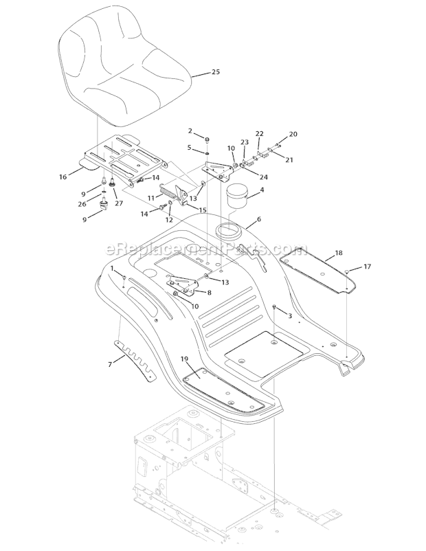Troy-Bilt 13WX79KT211 (Horse) (2010) Lawn Tractor Page F Diagram