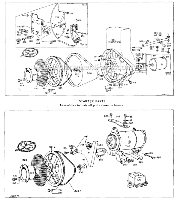 Briggs & Stratton 142300 Series Engine Page B Diagram