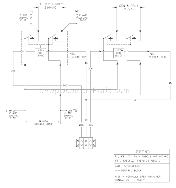 Briggs and Stratton 1535-0 8,000 Watt Backup Power System Page G Diagram