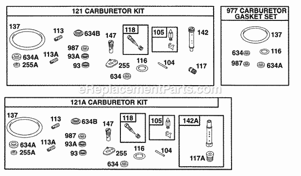 Briggs and Stratton 161432-0080-01 Engine Page L Diagram