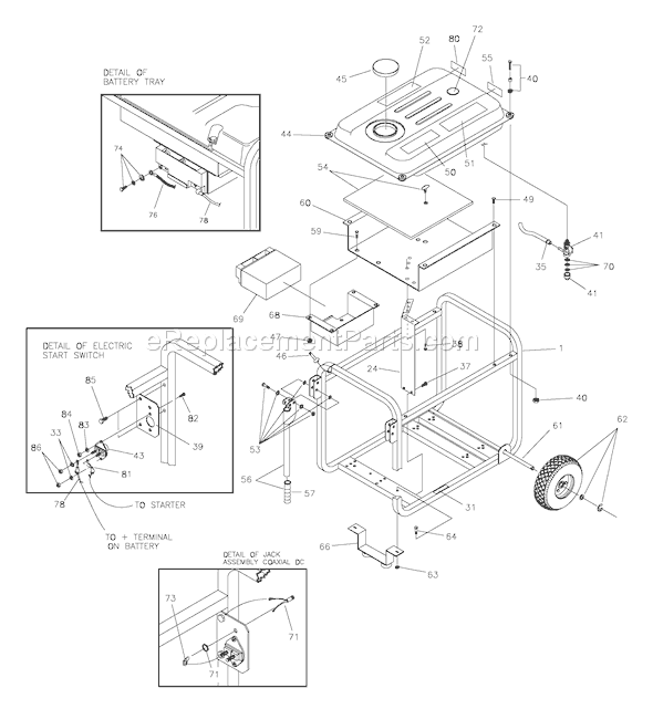 Briggs and Stratton 1657-2 7,000 EXL Portable Generator Page C Diagram