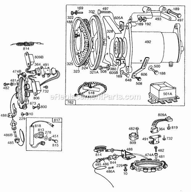 Briggs and Stratton 170401-0681-99 Engine Electric StartersMisc Elect Diagram