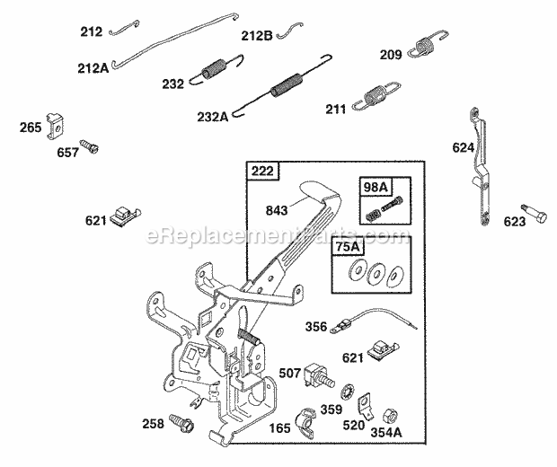 Briggs and Stratton 176432-0035-02 Engine Controls Diagram