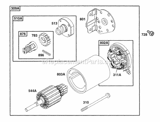 Briggs and Stratton 176432-0113-01 Engine Page I Diagram