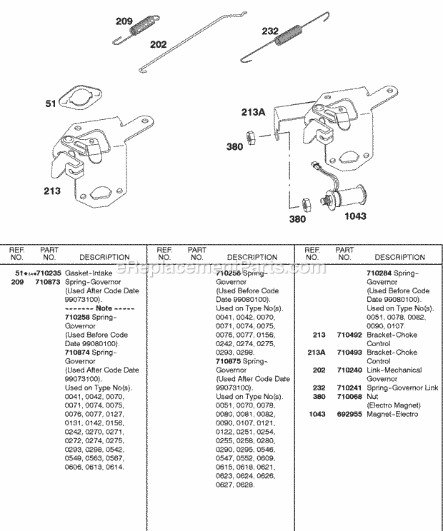 Briggs and Stratton 185432-0103-01 Engine Page L Diagram