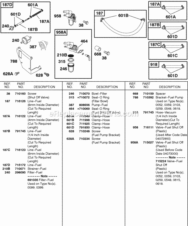 Briggs and Stratton 185432-0246-E1 Engine Page X Diagram