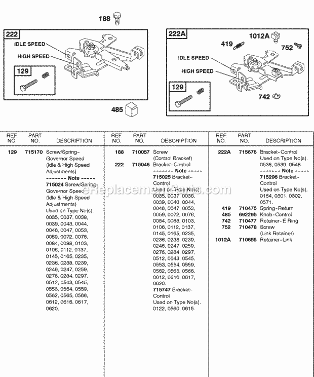 Briggs and Stratton 185432-0609-E1 Engine Page L Diagram