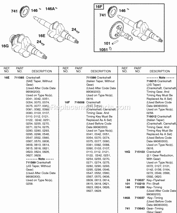 Briggs and Stratton 185437-0298-A1 Engine Page O Diagram