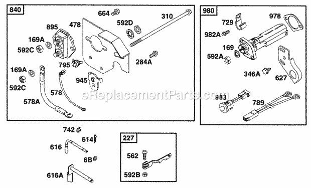 Briggs and Stratton 190452-6049-01 Engine Panel Kit Oil Gard Diagram