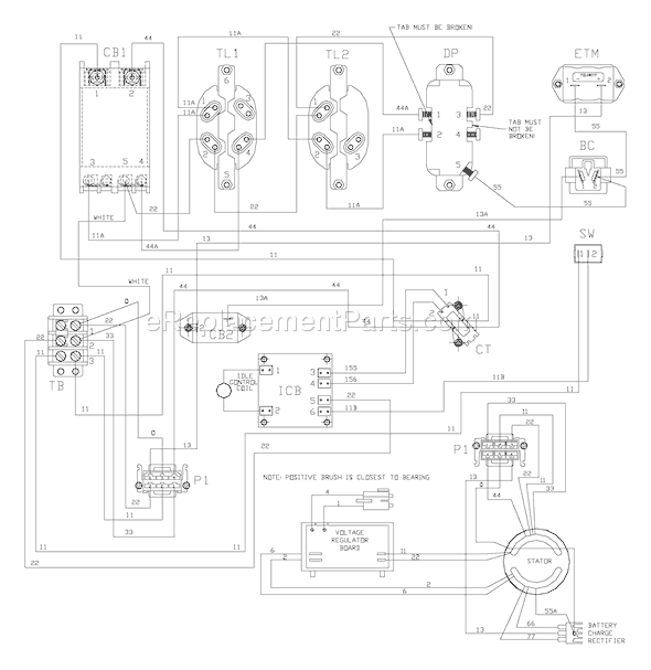 Briggs and Stratton 1932-0 4,000 Watt PRO Portable Generator Page E Diagram