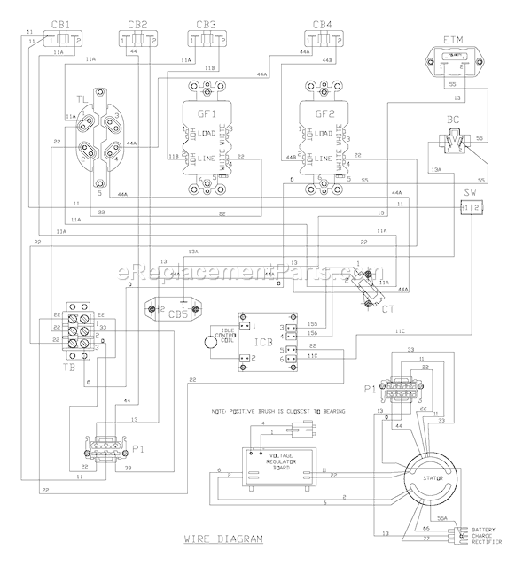 Briggs and Stratton 1935-1 6,500 Watt Husqvarna Portable Generator Page F Diagram