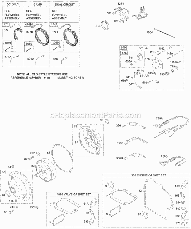 Briggs and Stratton 196432-0112-01 Engine Page B Diagram