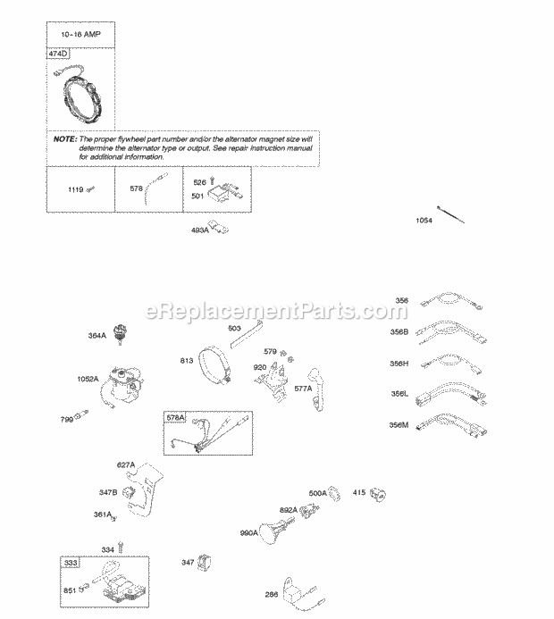 Briggs and Stratton 217302-0122-H7 Engine Alternator Ignition Diagram