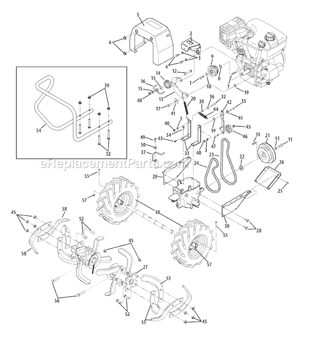 Troy-Bilt Pony ES Tiller | 21AE662K766 | eReplacementParts.com