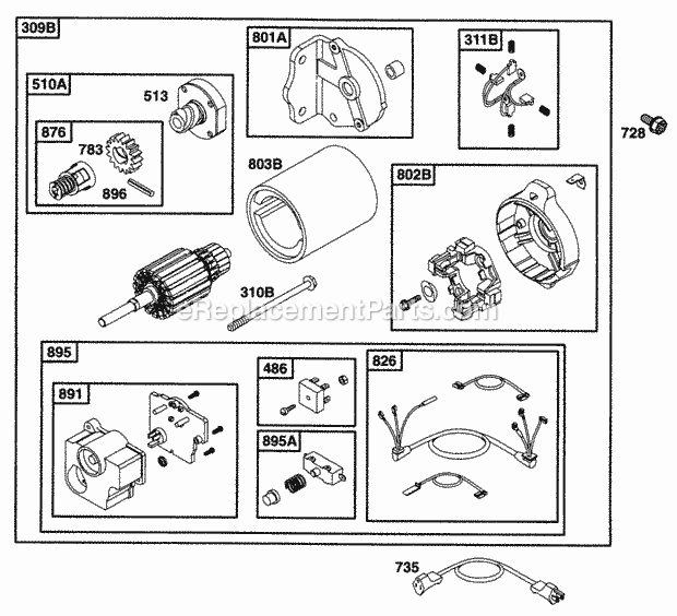 Briggs & Stratton 221432-0112-01 Engine Page K Diagram