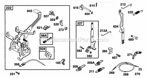 Briggs & Stratton 226432-0006-01 Engine Controls Diagram