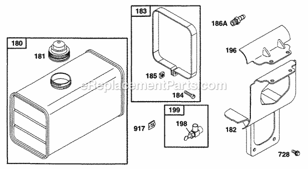 Briggs and Stratton 233411-0278-99 Engine Fuel Tank Grp Diagram