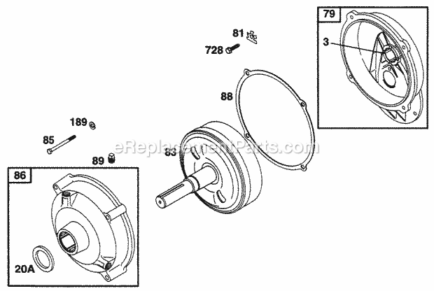 Briggs and Stratton 233431-1146-01 Engine Gear Reducer Assy Diagram