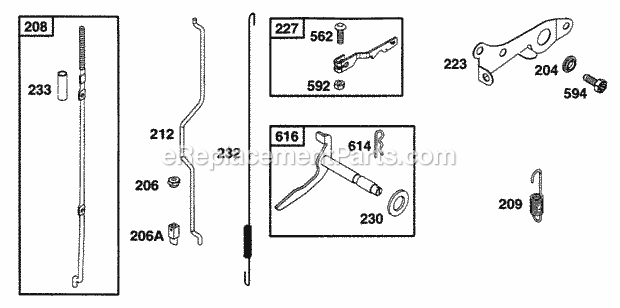 Briggs and Stratton 233452-2541-03 Engine Controls Diagram