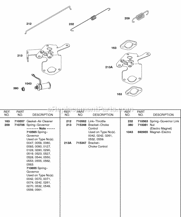 Briggs and Stratton 245437-0280-E9 Engine Crankshaft Diagram