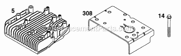 Briggs & Stratton 252412-0720-01 Engine Head Diagram