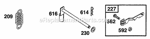 Briggs and Stratton 253702-0015-01 Engine Governor Spring Diagram