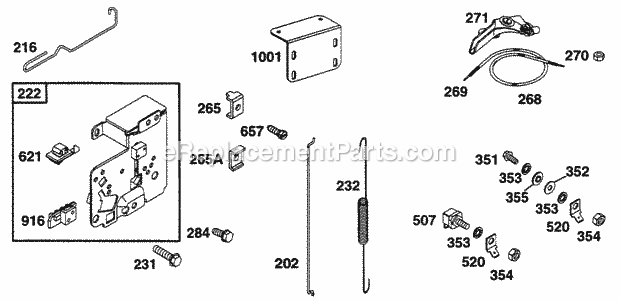 Briggs and Stratton 253702-0015-01 Engine Controls Diagram