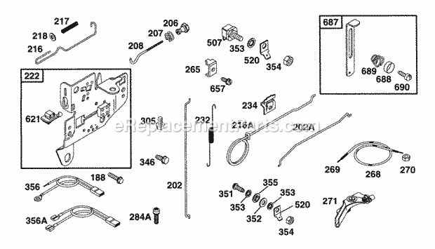 Briggs and Stratton 254412-1578-01 Engine Controls Diagram