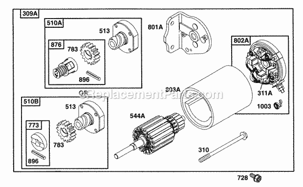 Briggs and Stratton 254422-0508-01 Engine Page K Diagram