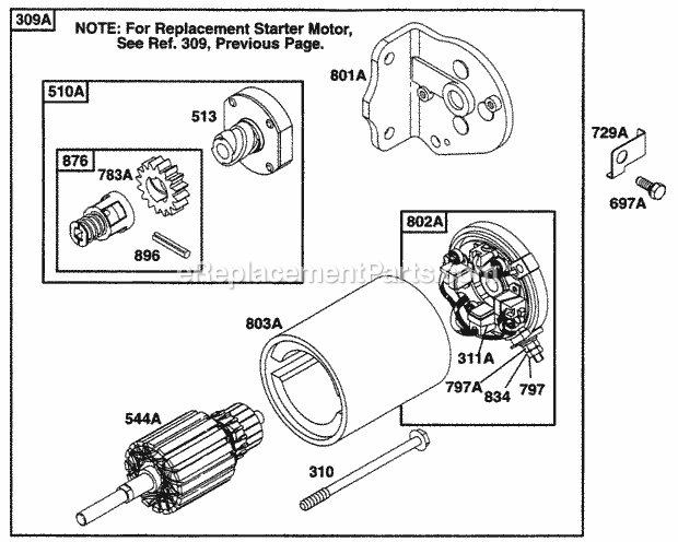 Briggs and Stratton 256707-0016-99 Engine Page H Diagram