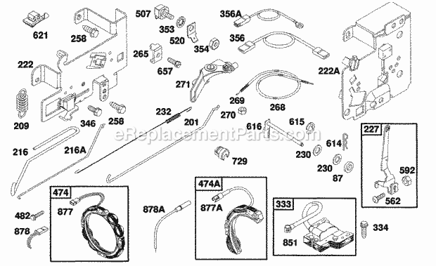 Briggs and Stratton 258707-0117-01 Engine Controls Elect Diagram