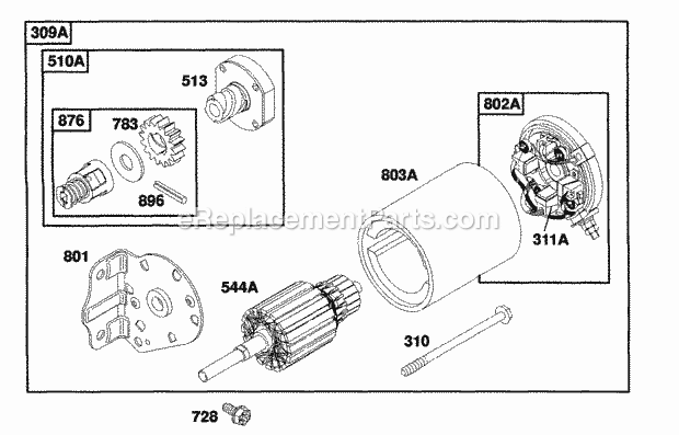 Briggs and Stratton 258707-0117-01 Engine Page G Diagram