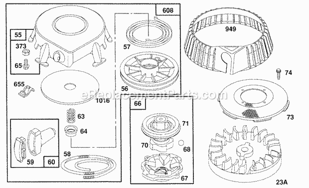 Briggs and Stratton 259702-4016-01 Engine Page I Diagram