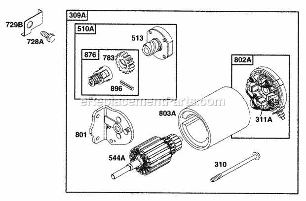 Briggs and Stratton 282707-0027-99 Engine Page H Diagram