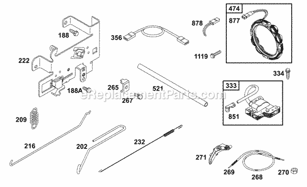 Briggs and Stratton 288702-1108-E1 Engine Controls Electrical Diagram