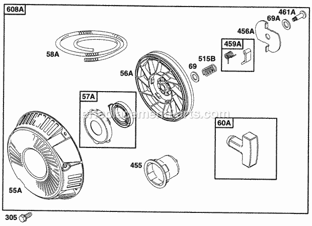 Briggs and Stratton 290442-0023-02 Engine Page Z Diagram