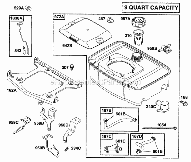 Briggs and Stratton 290442-0057-02 Engine Page Q Diagram