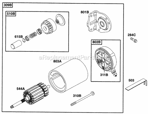 Briggs and Stratton 290442-0061-03 Engine Page N Diagram