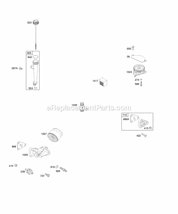 Briggs & Stratton 294772-0320-01 Engine Lubrication Diagram