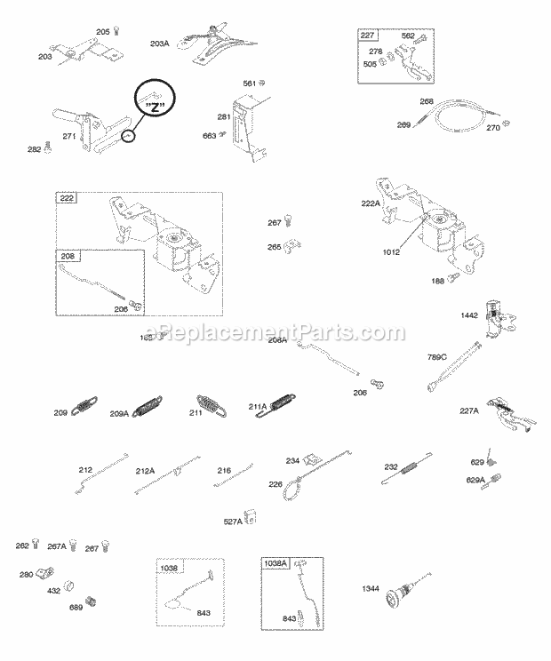 Briggs and Stratton 305442-0123-B1 Engine Intake Manifold Diagram