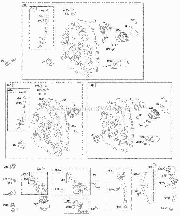 Briggs and Stratton 305447-0068-B2 Engine Page H Diagram