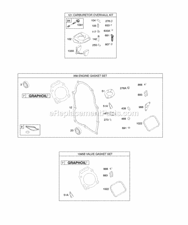 Briggs & Stratton 305447-0150-G1 Engine Blower Housing Rewind Starter Diagram