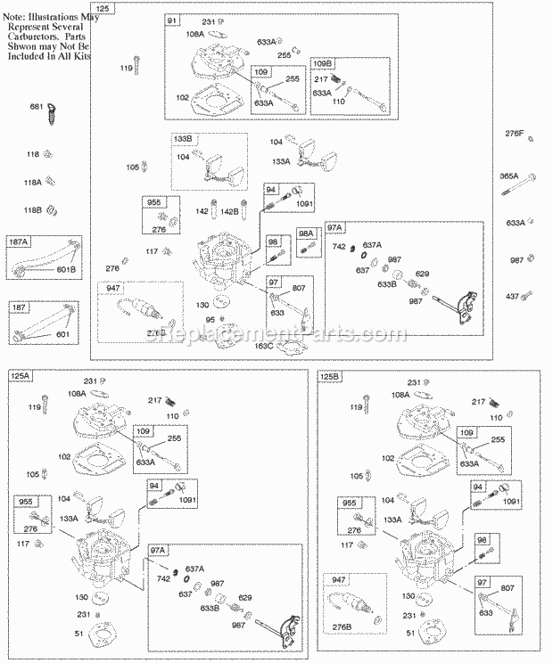 Briggs and Stratton 305447-0180-B1 Engine Page G Diagram