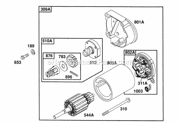 Briggs and Stratton 400777-1219-01 Engine Page H Diagram