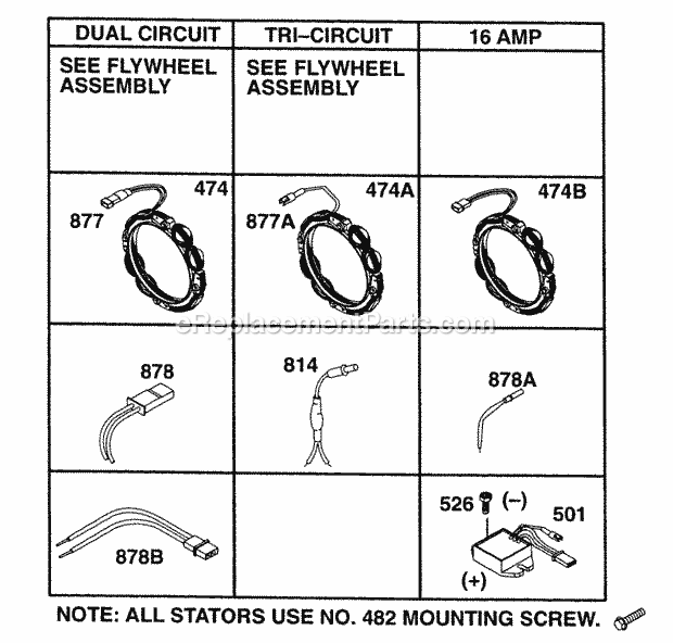 Briggs & Stratton 402415-0682-01 Engine Page C Diagram