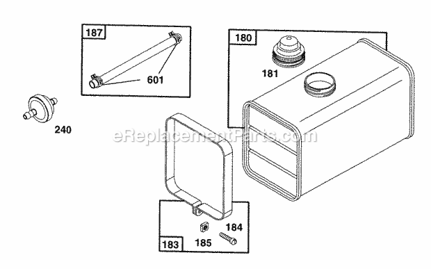 Briggs and Stratton 402417-1507-01 Engine Fuel Tank And Parts Diagram