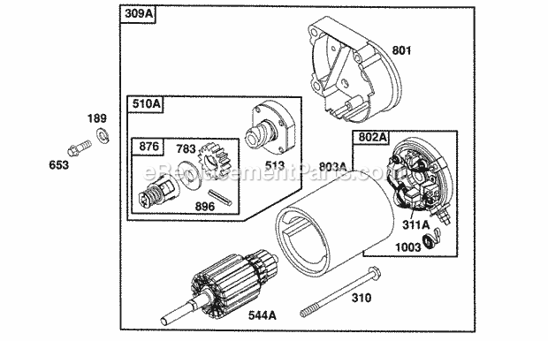 Briggs and Stratton 402707-1227-01 Engine Page H Diagram