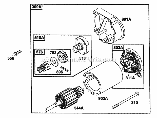 Briggs and Stratton 40A777-1201-01 Engine Page G Diagram