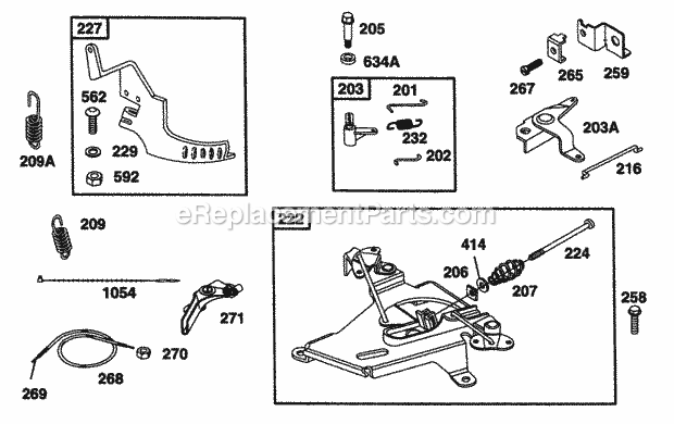 Briggs & Stratton 40A777-1221-01 Engine Control Assemblies Diagram